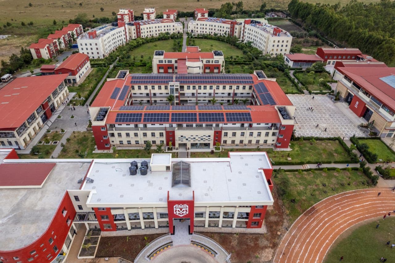 Aerial view of Precious Schools campus